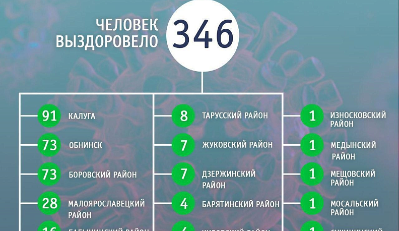 Врачи вылечили от коронавируса 346 калужан