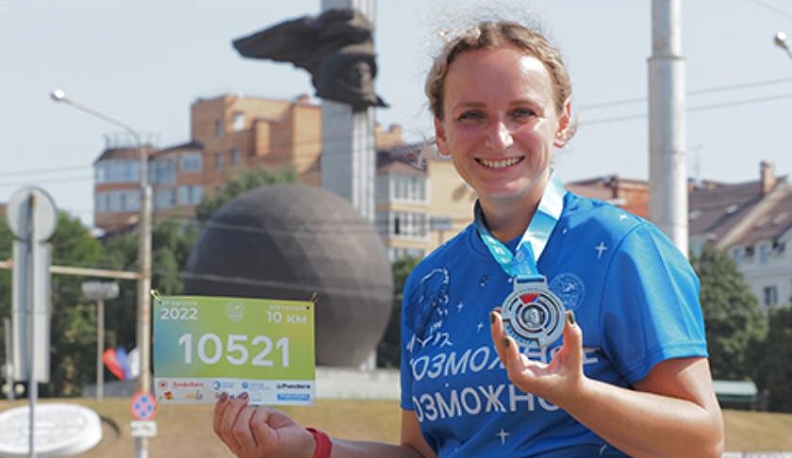 сотрудница Издательского дома «Калужские губернские ведомости» Надежда Дудинская, которая пробежала 10 км.