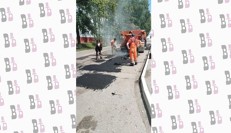 В Калуге продолжается ямочный ремонт дорог