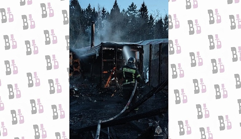 Баня сгорела в одном из СНТ Калужской области