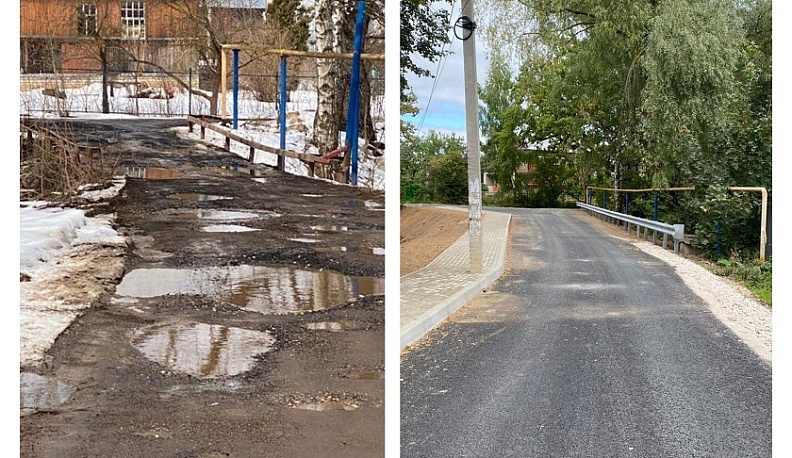 В Тарусском районе завершаются работы по асфальтированию дорог