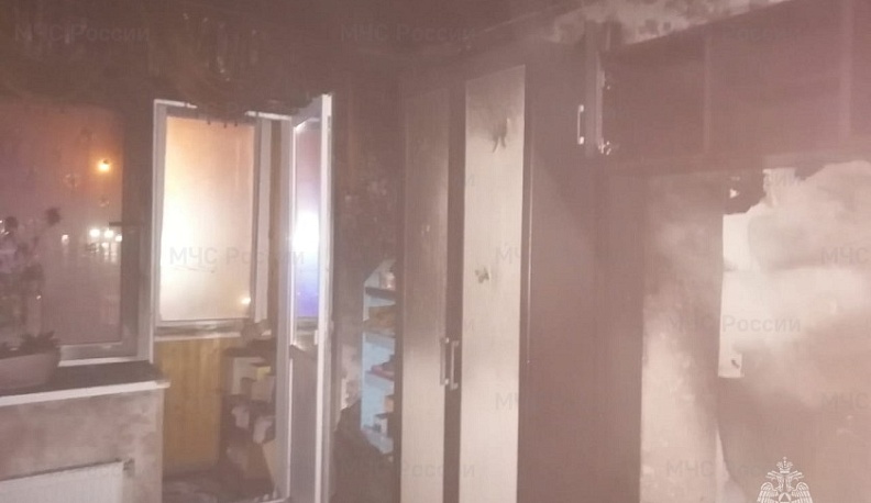 В одном из районов Калуги сгорела квартира