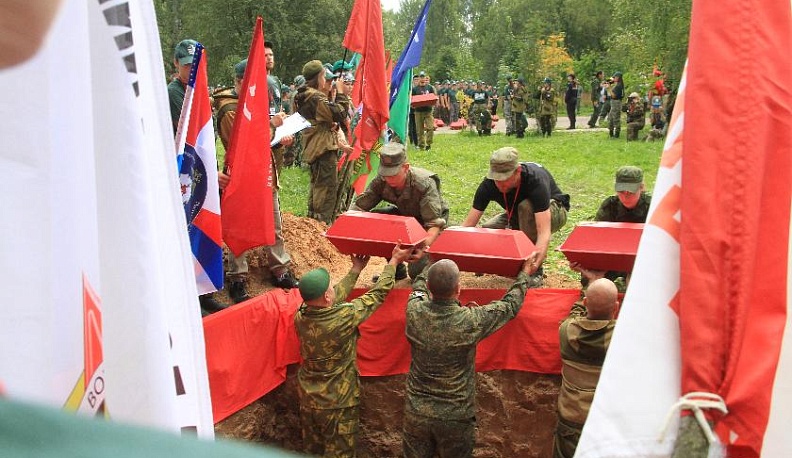 В Барятинском районе перезахоронили бойцов, погибших в годы Великой Отечественной войны