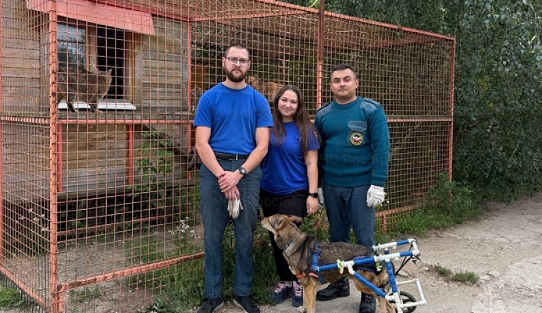 Калужские спасатели навестили хвостатых подопечных приюта «Верные друзья»