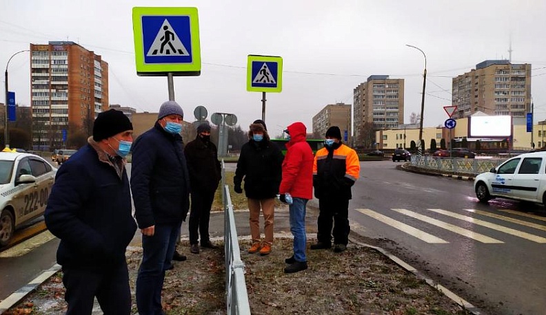 В Обнинске установили три километра пешеходных ограждений