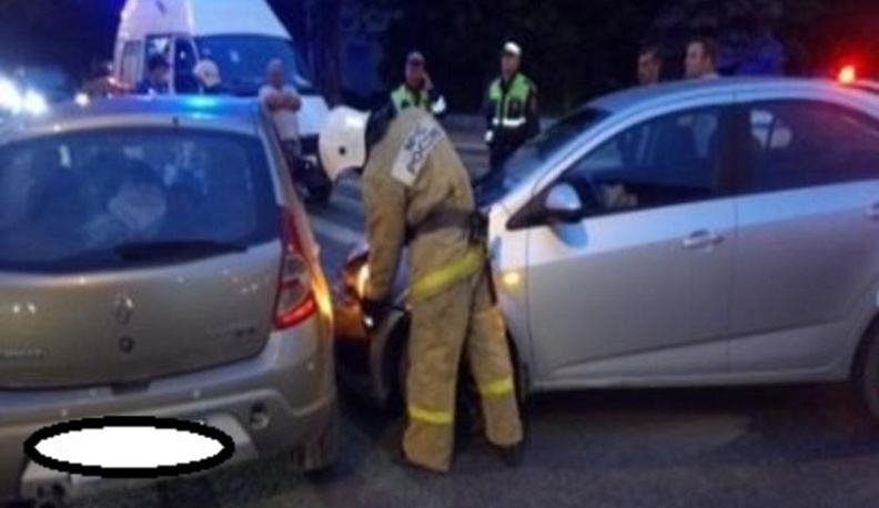 В центре Калуги столкнулись иномарки
