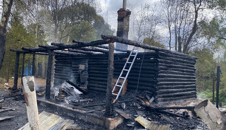 В Жуковском районе сгорела дача