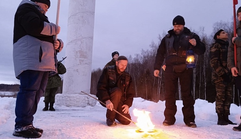 На Калужскую землю привезли огонь Памяти с Пискаревского кладбища Санкт-Петербурга