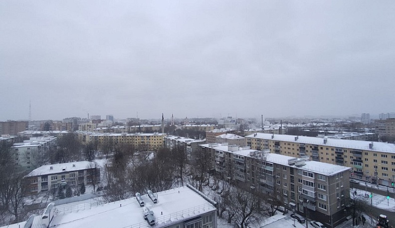 В Калуге продолжается снегопад
