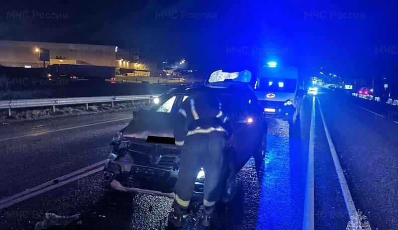 В Калужской области человек пострадал в четверном ДТП 