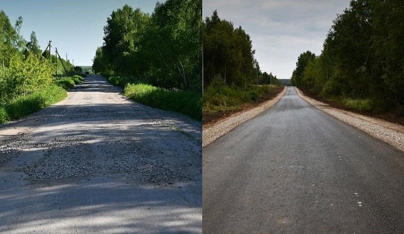 В Калужской области капитально отремонтировали трассу «Муромцево-Космачи-Семыкино»