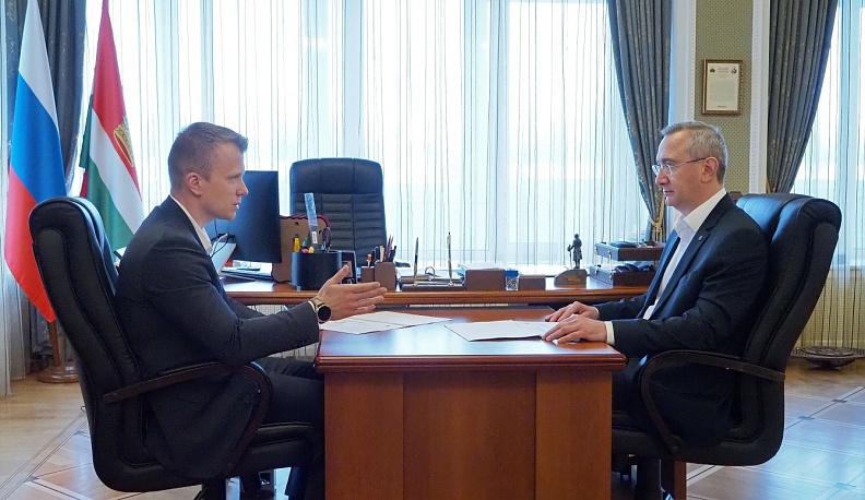 Губернатор встретился с управляющим Калужским отделением Среднерусского банка Сбербанка 