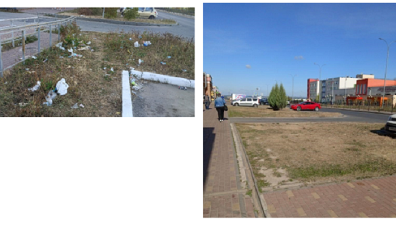 В микрорайоне Кошелев отремонтировали асфальт и убрали мусор после обращений в интернете