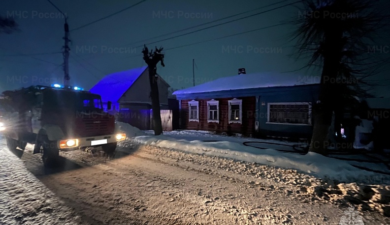 Вечером в Боровске загорелся дом