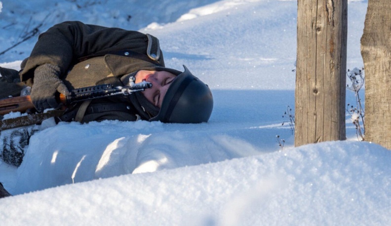 В Медыни прошла реконструкция освобождения города от фашистов