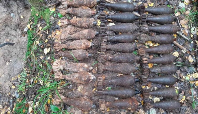 В лесу под Калугой найдены 30 снарядов времен войны