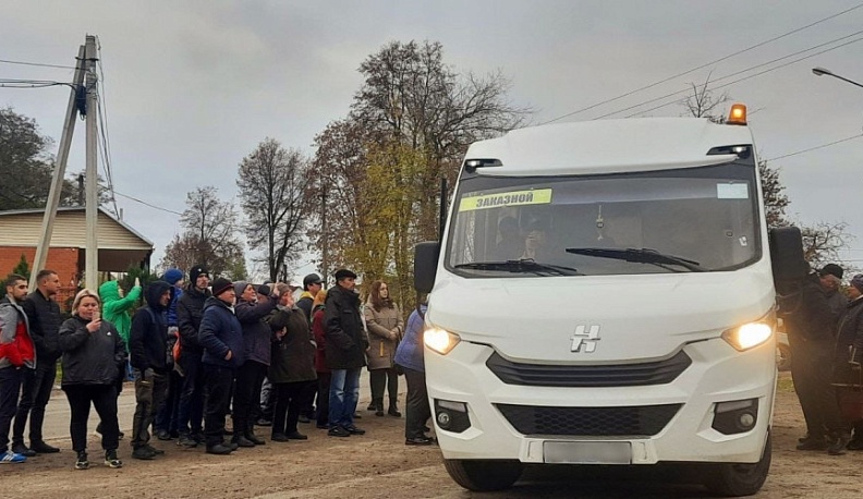 Очередная группа мобилизованных из районов Калужской области отправилась в Ногинск
