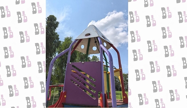 В Бабынинском районе починили детскую площадку после обращений жителей