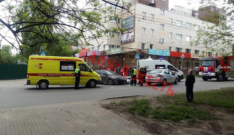 В Калуге в ДТП на улице Труда пострадал мотоциклист