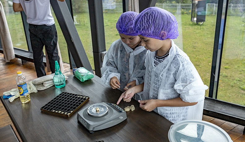 Каждый шарик теста формируют вручную, взвешивают — он должен весить строго 6 граммов. Затем помещают в форму для выпечки. Румяные буханочки упаковывают по 10 штук. Получается очень похоже на «хлебную шоколадку».