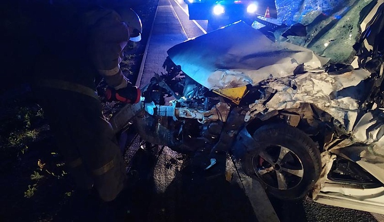 Ночью в Боровском районе произошло жесткое ДТП