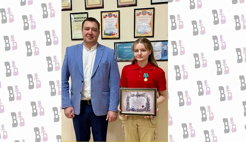 Спас-Деменская ученица награждена медалью «За помощь фронту» 