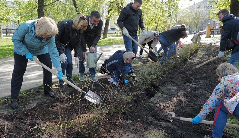 В Калуге высадили спиреи в рамках акции «Сад Памяти»