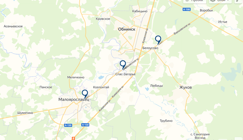 На федеральной трассе в трех населенных пунктах Калужской области установили светофоры