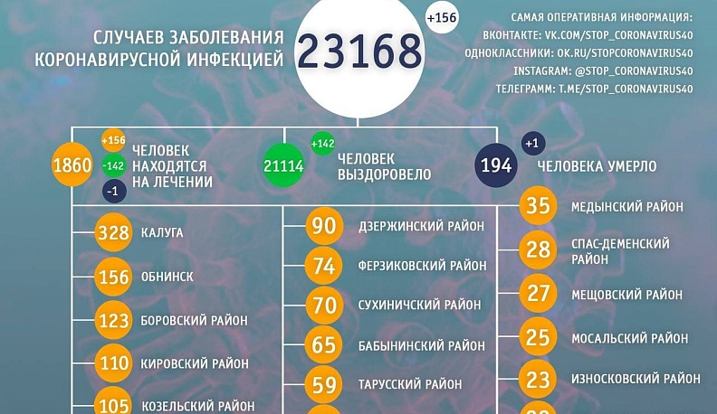 От коронавируса скончался пожилой калужанин