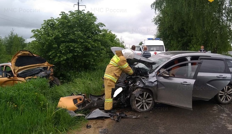 При столкновении двух автомобилей «Лада» в Калужской области пострадали люди