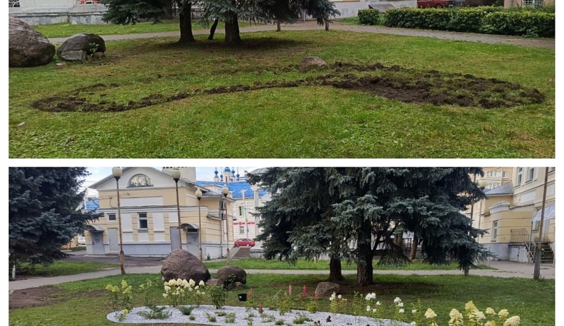 В Калуге силами студентов и бизнеса благоустроен новый сквер