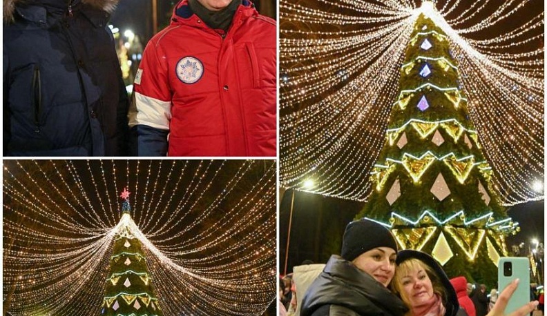 Владислав Шапша поблагодарил энергетиков за оригинальную ель для Калуги