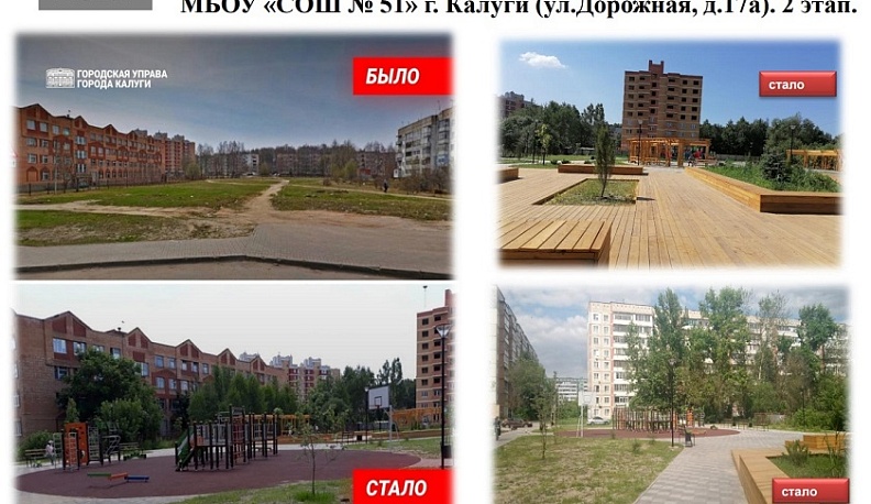 В Калуге благоустроят пять общественных территорий в этом году