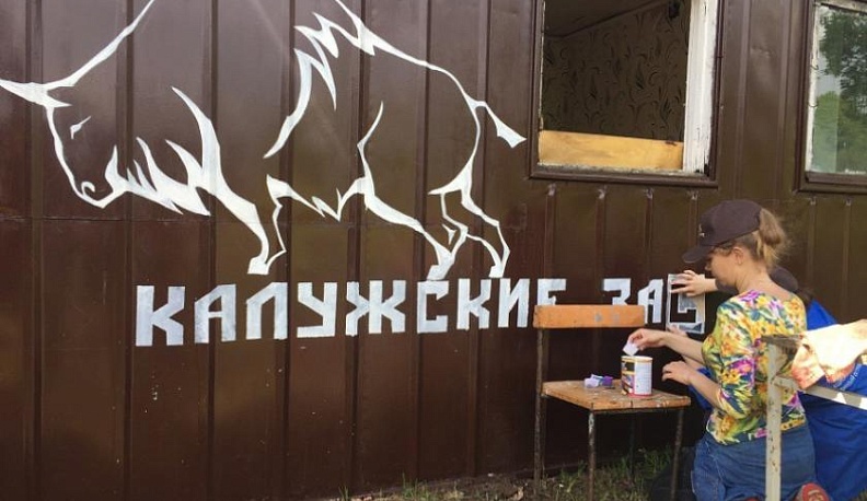 Волонтеры установили аншлаги и нарисовали зубра в «Калужских засеках» 