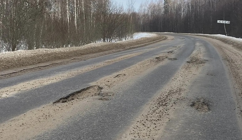 В Ферзиковском округе появилась опасная дорога