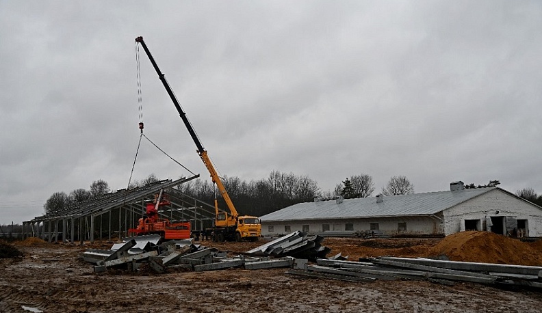 В Малоярославецком районе племзавод строит новые животноводческие корпуса