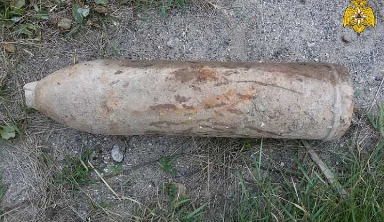 В Калужской области обнаружили артиллерийский снаряд времен войны