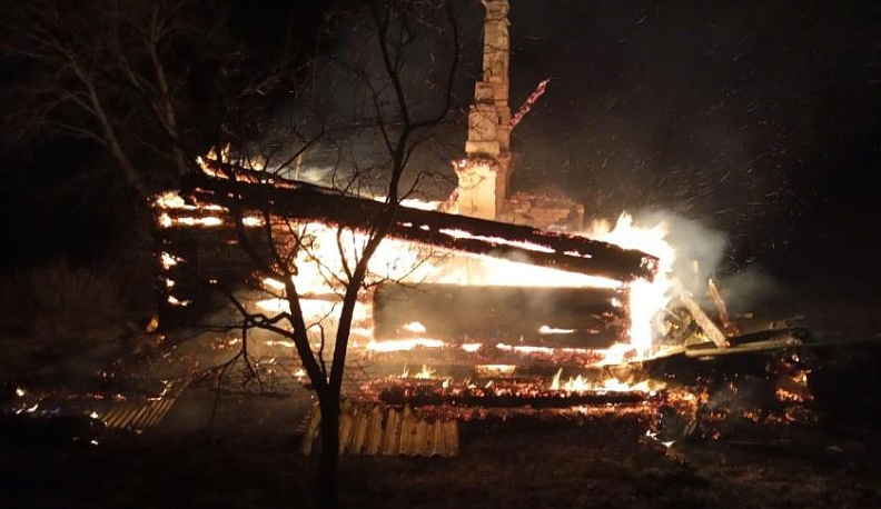 В Мещовском районе при пожаре погиб мужчина