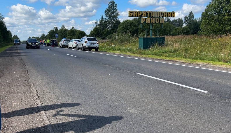 В Барятинском районе в рамках нацпроекта «Инфраструктура для жизни» завершен ремонт дороги от Мосальска до Барятина