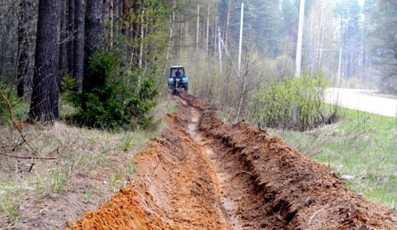 С начала года в калужских лесах обустроили более тысячи километров противопожарных полос