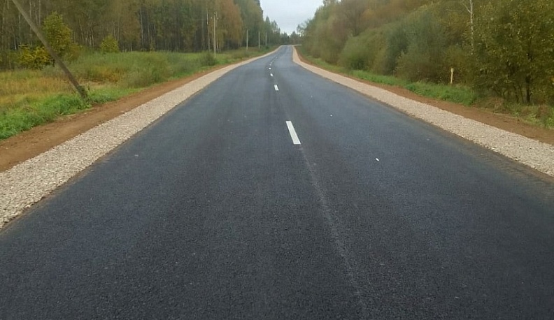 В Сухиничском районе отремонтировали две дороги